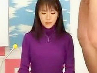 Fucking Asian News Anchors Pounding Their Pussies on Bukkake TV